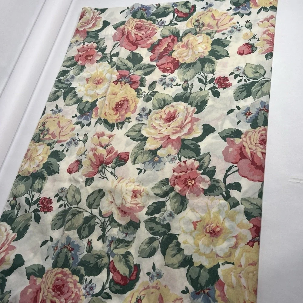 VINTAGE‎ Wamsutta STANDARD Pillow Case Made In U.S.A. Roses Floral Set For (4)